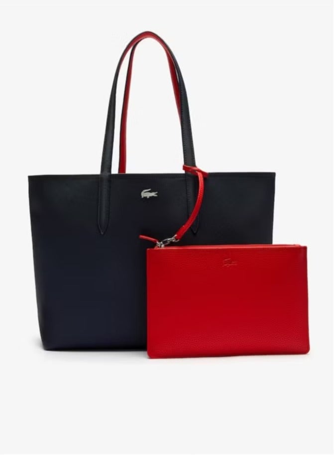 LACOSTE Lacoste Women's Double sided Two tone Large Capacity Handbag, Fashionable Multi functional, Black/Red  - Image 1