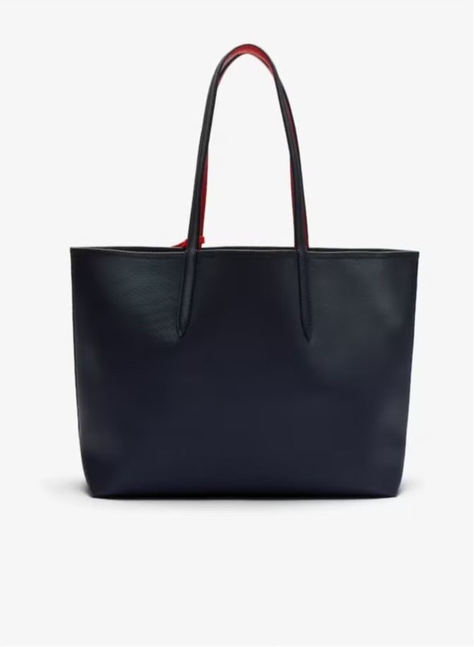 LACOSTE Lacoste Women's Double sided Two tone Large Capacity Handbag, Fashionable Multi functional, Black/Red  - Image 5