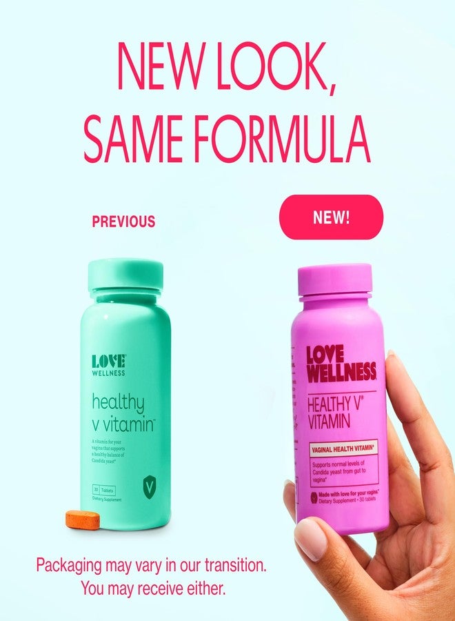 Love Wellness Healthy V Vitamin | Women's Vaginal Health Supplement | pH Balance, Gut Health & Immune Support Supplement | Balance of Candida Yeast with Turmeric, Garlic & Coconut Oil | 30 Count - Image 2