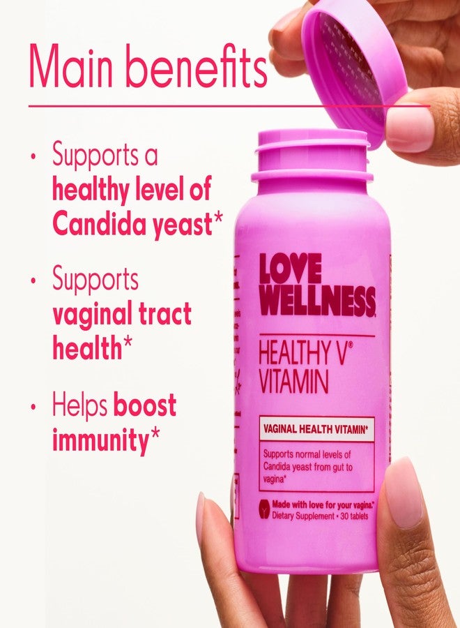 Love Wellness Healthy V Vitamin | Women's Vaginal Health Supplement | pH Balance, Gut Health & Immune Support Supplement | Balance of Candida Yeast with Turmeric, Garlic & Coconut Oil | 30 Count - Image 3