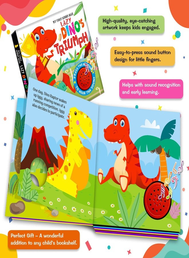 BRIJBASI Lazy Dinosaur Trump - Interactive Single Sound Book for Kids | Musical Rhymes and Learning Fun | Colorful Board Book for Toddlers - Image 3