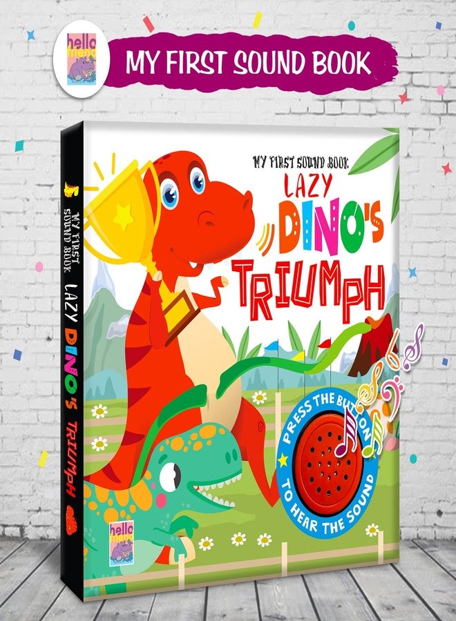 BRIJBASI Lazy Dinosaur Trump - Interactive Single Sound Book for Kids | Musical Rhymes and Learning Fun | Colorful Board Book for Toddlers - Image 4