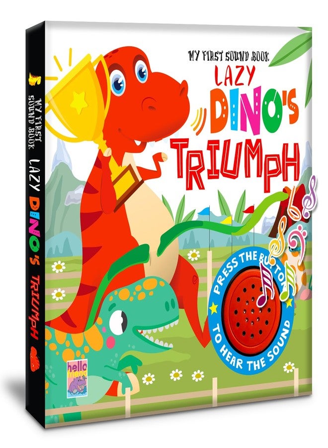 BRIJBASI Lazy Dinosaur Trump - Interactive Single Sound Book for Kids | Musical Rhymes and Learning Fun | Colorful Board Book for Toddlers - Image 1