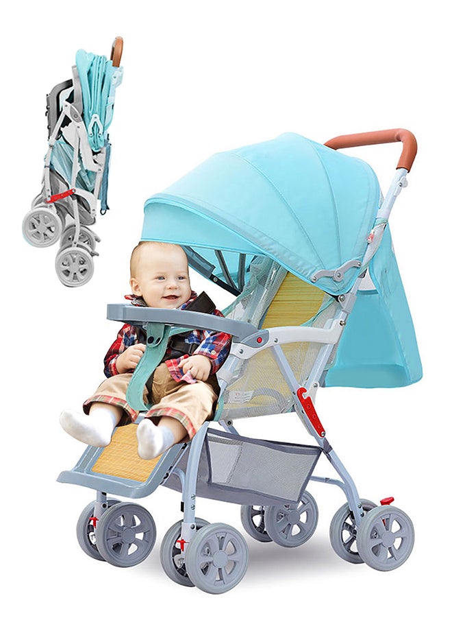GOOTOY Baby Stroller, Bamboo Mat, Bamboo Woven Ultra-light Stroller, Can Sit, Lie Down And Fold, With Large Storage Bag 