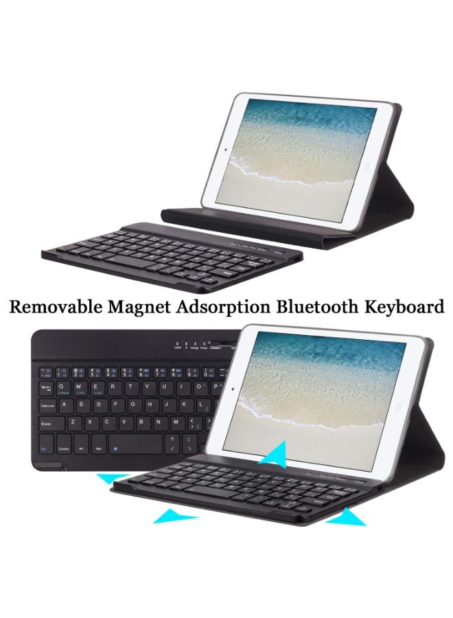 NIBEMINENT Protective Case Cover With Bluetooth Keyboard For Apple iPad Mini Black  - Image 4