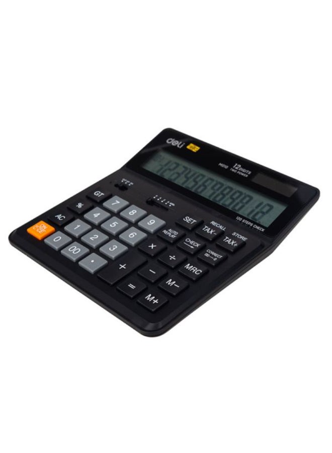 ديلي آلة حاسبة مكتبية 12 رقم ثنائية الطاقة بوظيفة حساب الضرائب أسود 3.1 × 15.5 × 16.7 سم 146365 - Image 4