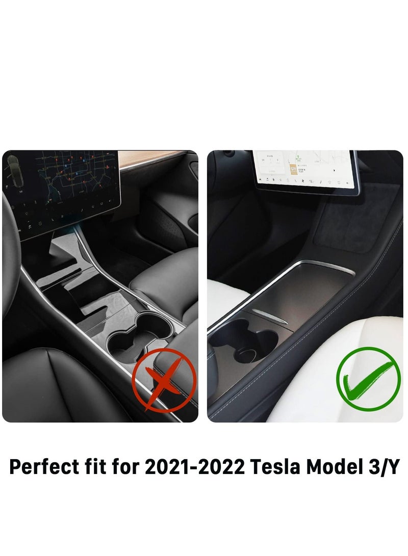 SYOSI Center Console Side Organizer Compatible with Tesla Model 3 / Tesla Model Y 2021-2022, Tray Storage Box ABS Plastic and Flocking Materials - Image 4