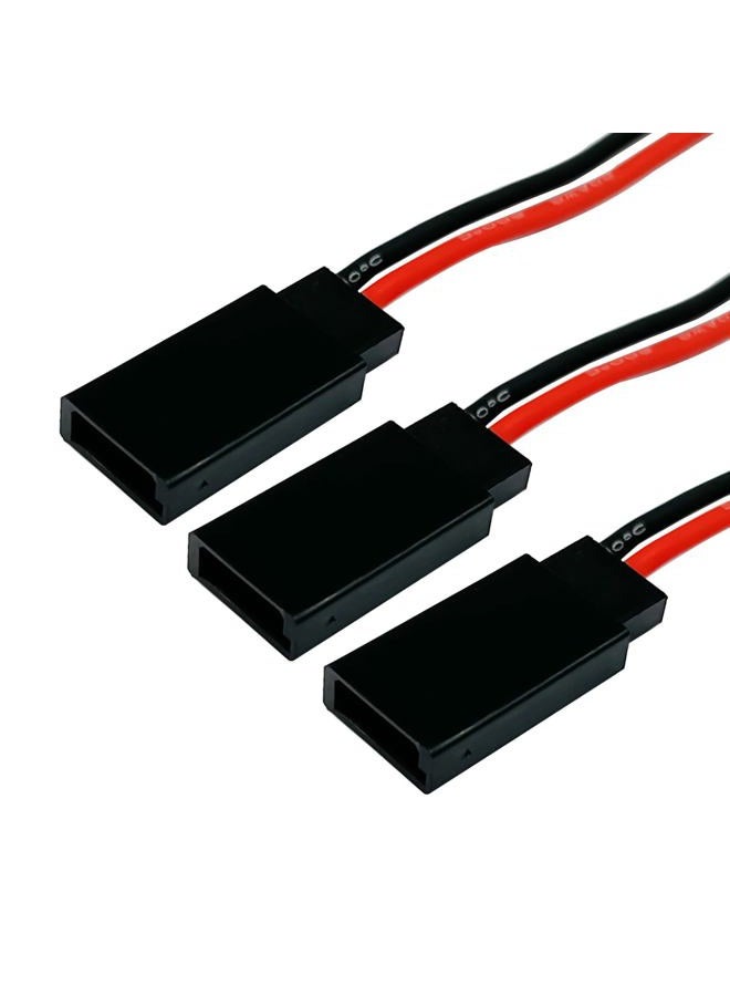 FLY RC 3Packs Futaba Style Receiver Plug to 4mm Banana Connector Battery Charge Lead Adapter 20awg 30cm 11.8inch Silicone Cable - Image 5
