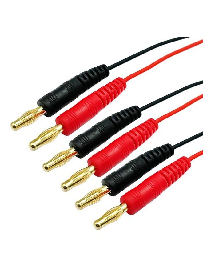 FLY RC 3Packs Futaba Style Receiver Plug to 4mm Banana Connector Battery Charge Lead Adapter 20awg 30cm 11.8inch Silicone Cable - Image 4