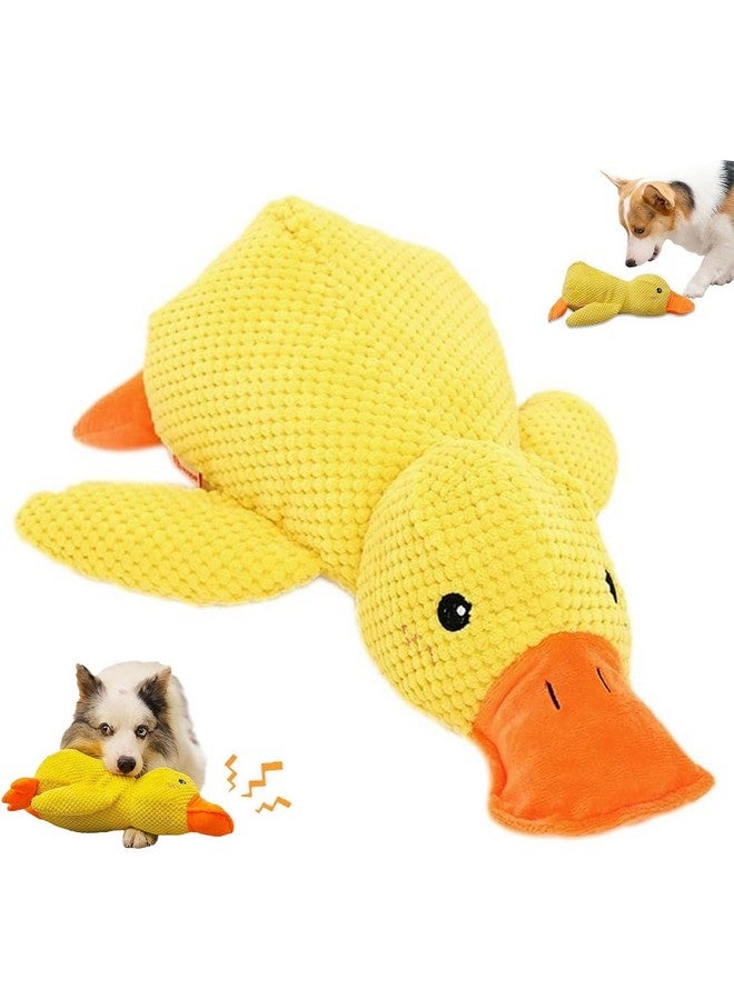 Mellow Dog Calming Duck, 2025 New Yellow Duck Dog Toy, The Mellow Ducks Calming Pillow, Dogs Ducks Toy with Quacking Sound for Indoor Dogs (Yellow) - Image 1