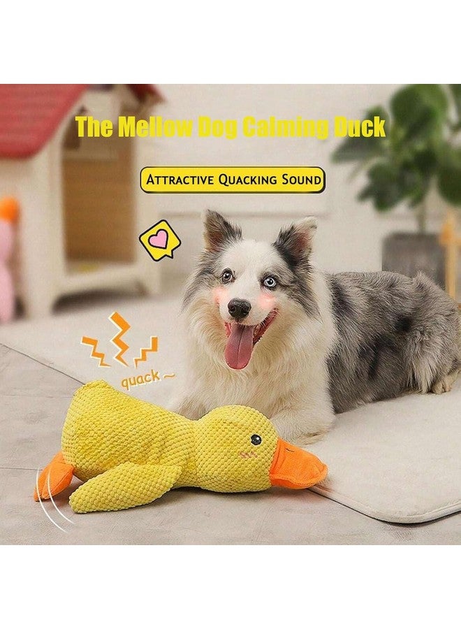 Mellow Dog Calming Duck, 2025 New Yellow Duck Dog Toy, The Mellow Ducks Calming Pillow, Dogs Ducks Toy with Quacking Sound for Indoor Dogs (Yellow) - Image 5
