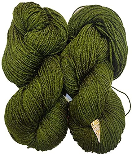 KYSS Oswal Knitting Yarn 3 ply Wool Mehndi 500 gm Best Used with Knitting Needles Crochet Needles Wool Yarn for Knitting by Oswal - Image 1