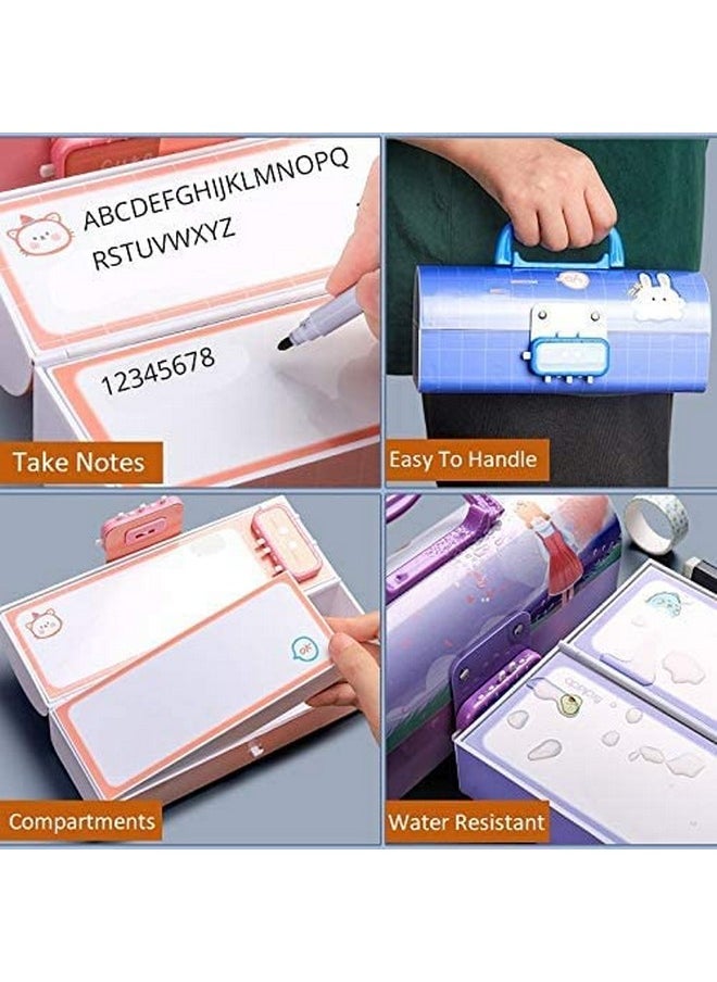 Famous Quality FAMOUS QUALITY Metal Pencil Box With Code Lock Pen Case Large Capacity Multi-Layer Multi-Function Storage Bag Secret Compartment Pencil Box - (Space Blue)  - Image 2