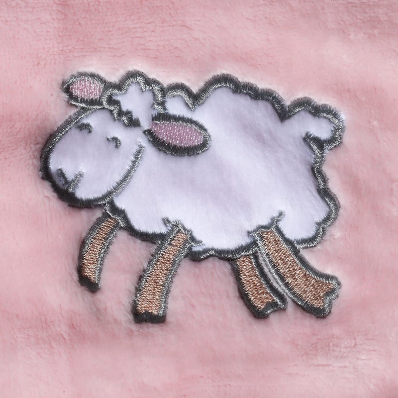 CREVENT 30''X40'' Light Cozy Plush Fluffy Warm Fleece Stroller Baby Blanket for Girl Infant Toddler Crib Cot Stroller, Baby Birthday Pink Sheep - Image 4