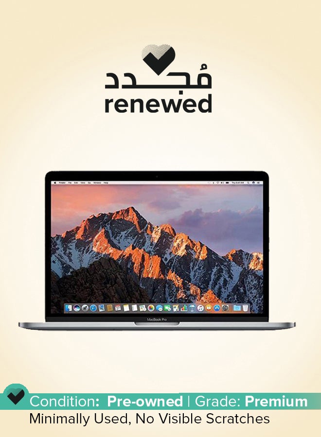 ابل  مُجدد - لابتوب ماك بوك برو A1706 إصدار (2017) بشاشة 13.3 بوصة ومعالج إنتل كور i5 من الجيل السابع/ وذاكرة رام 8 جيجابايت/ ومحرك أقراص SSD بسعة 256 جيجابايت/ وبطاقة رسومات إنتل أيريس بلس بسعة 1.5 جيجابايت رمادي فلكي - Image 1