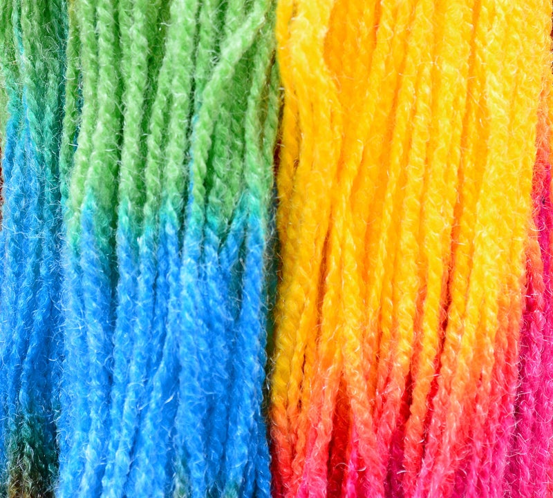NTGS Glow Knitting Yarn Wool, Rainbow 300 gm Woolen Crochet Yarn Thread. Best Used with Knitting Needles, Crochet Needles. Wool for Knitting. Best Woolen Thread. - Image 2