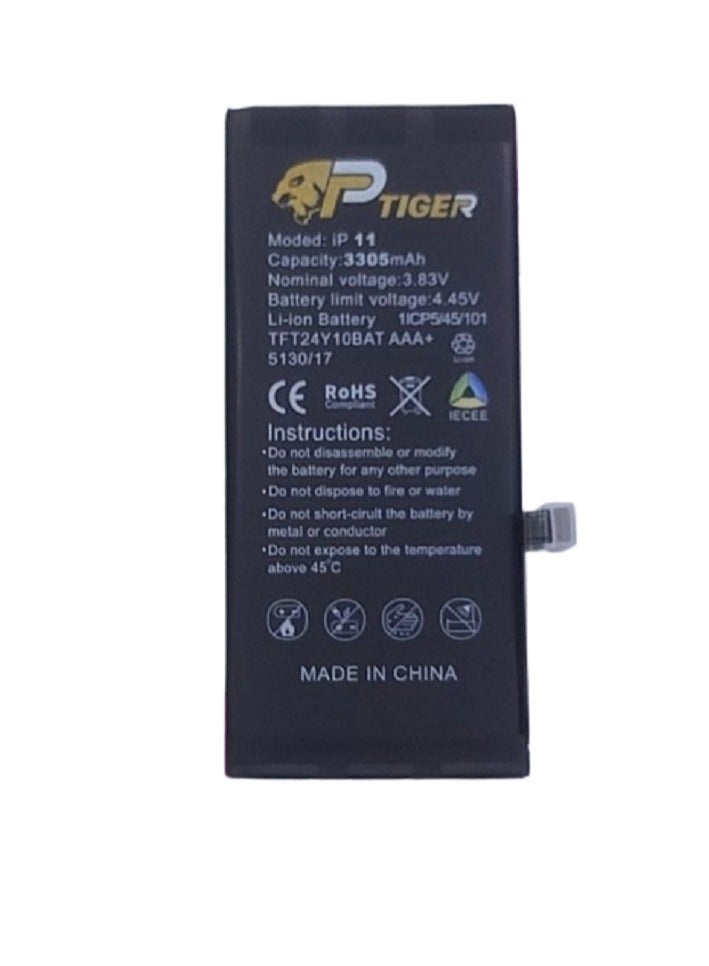 TIGER TIGER For iPhone 11.High-capacity Lithium Cobalt Oxide Lithium-ion Safe and reliable stable performance long Standby Time Long Lasting Battery - Image 2