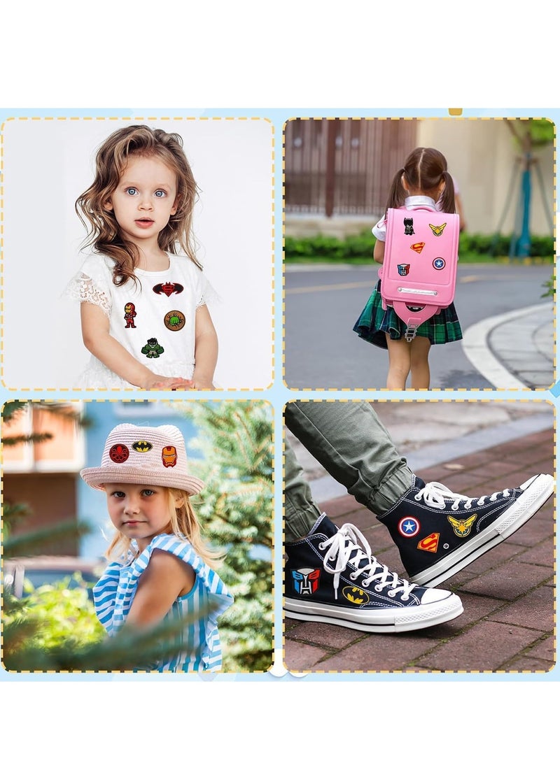 SYOSI Iron on Patches, 20 Pcs Iron on Patches Cartoon Anime Patches Embroidered Applique Kit, Patch Iron-on or Sew-on Applique for Kids DIY Crafts, Patches for Kids Adult Clothes Decoration - Image 4