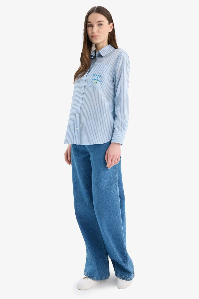 ديفاكتو Relax Fit Printed Flamed Cotton Tunic
