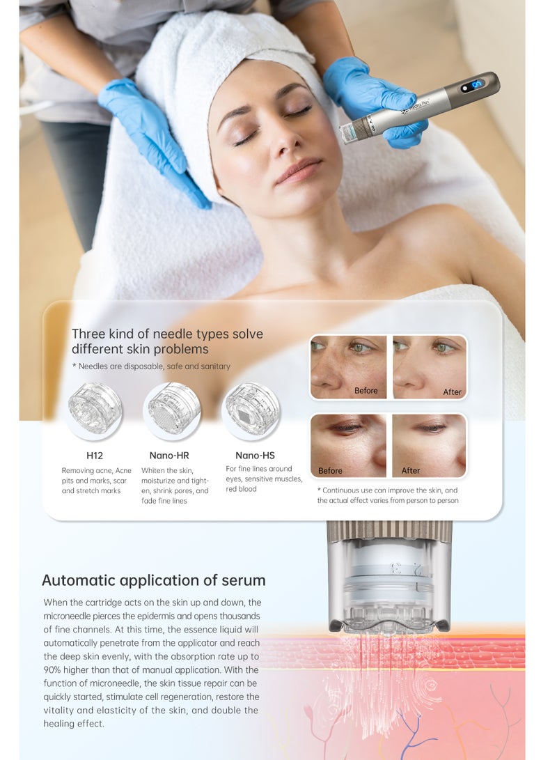 Hydra Pen Dr.pen H3 Microneedling Pen Automatic Serum Applicator Derma Pen Amazing Skin Care Tool for Home Personal Use - Image 3