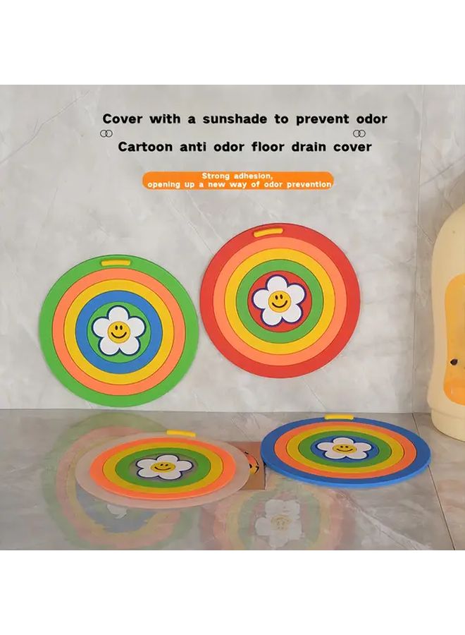 Red Cartoon Silicone Odor Resistant Floor Drain Cover For Kitchen Bathroom Toilet - Image 2