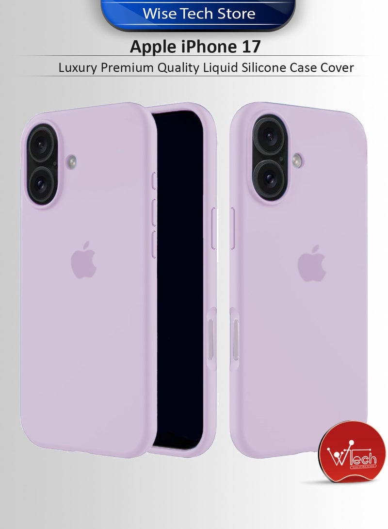 Wtech Apple iPhone 17 5G 2025 Luxury Premium Quality Liquid Silicone Case Cover (MCRPSN) - Lavender - Image 1
