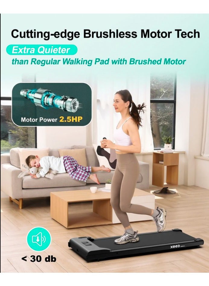 Xeed Fitness - Fitness Xd 95 2.5 Hp Walking Pad Treadmill For Home & Office - No Installation Required, Space Saving Storage Under Bed/Sofa - Remote Control, Led Display-0-6 Kmph Speed 1 Year Warranty - Image 1