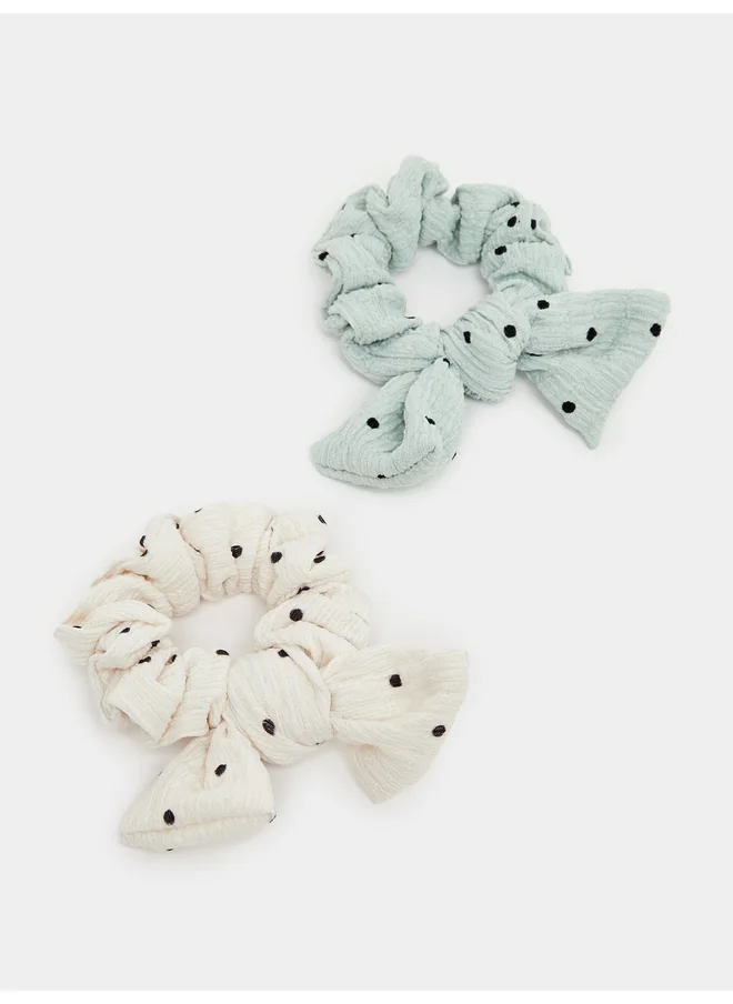 ستايلي Styli Set of 2 - Polka Dot Scruchies