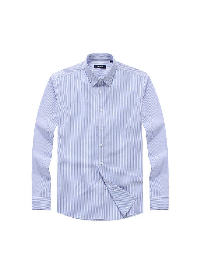 Youngor Men's Striped 100-count Dp Wrinkle-free Autumn New Business Casual Long-sleeve Shirt 10273 - Image 3