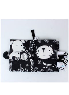 KASTWAVE Baby Safety Nontoxic 3D Cloth Book Black and White Cow Farm Pattern Soft Early Education Identify Toys Gifts for 1 2 3 Years Old Toddlers Boys Girls Newborns  - Image 3