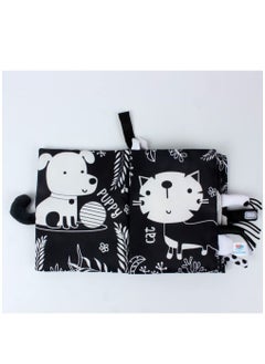 KASTWAVE Baby Safety Nontoxic 3D Cloth Book Black and White Cow Farm Pattern Soft Early Education Identify Toys Gifts for 1 2 3 Years Old Toddlers Boys Girls Newborns  - Image 2