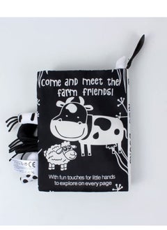 KASTWAVE Baby Safety Nontoxic 3D Cloth Book Black and White Cow Farm Pattern Soft Early Education Identify Toys Gifts for 1 2 3 Years Old Toddlers Boys Girls Newborns  - Image 4