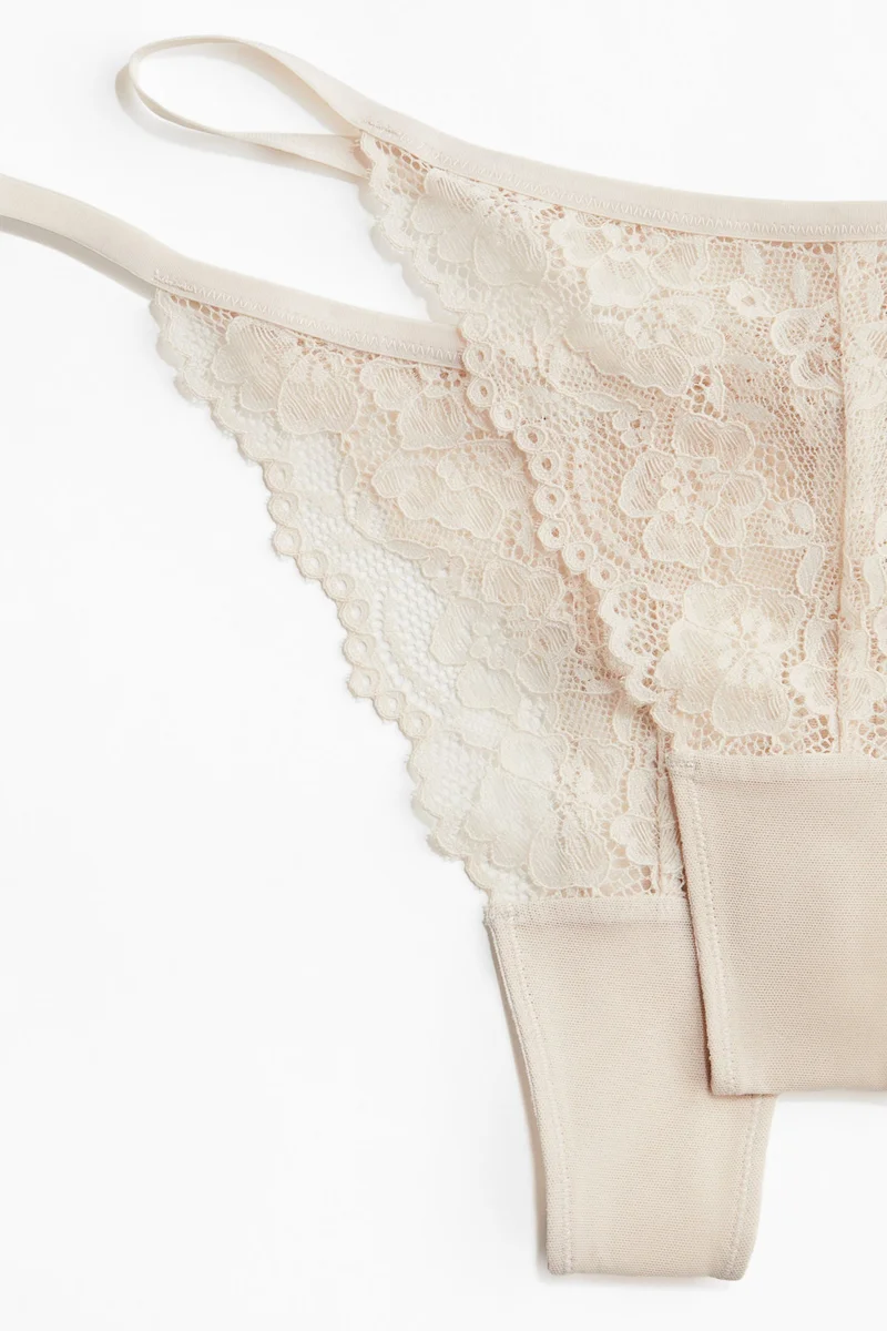 H&M 3-pack lace tanga thong briefs