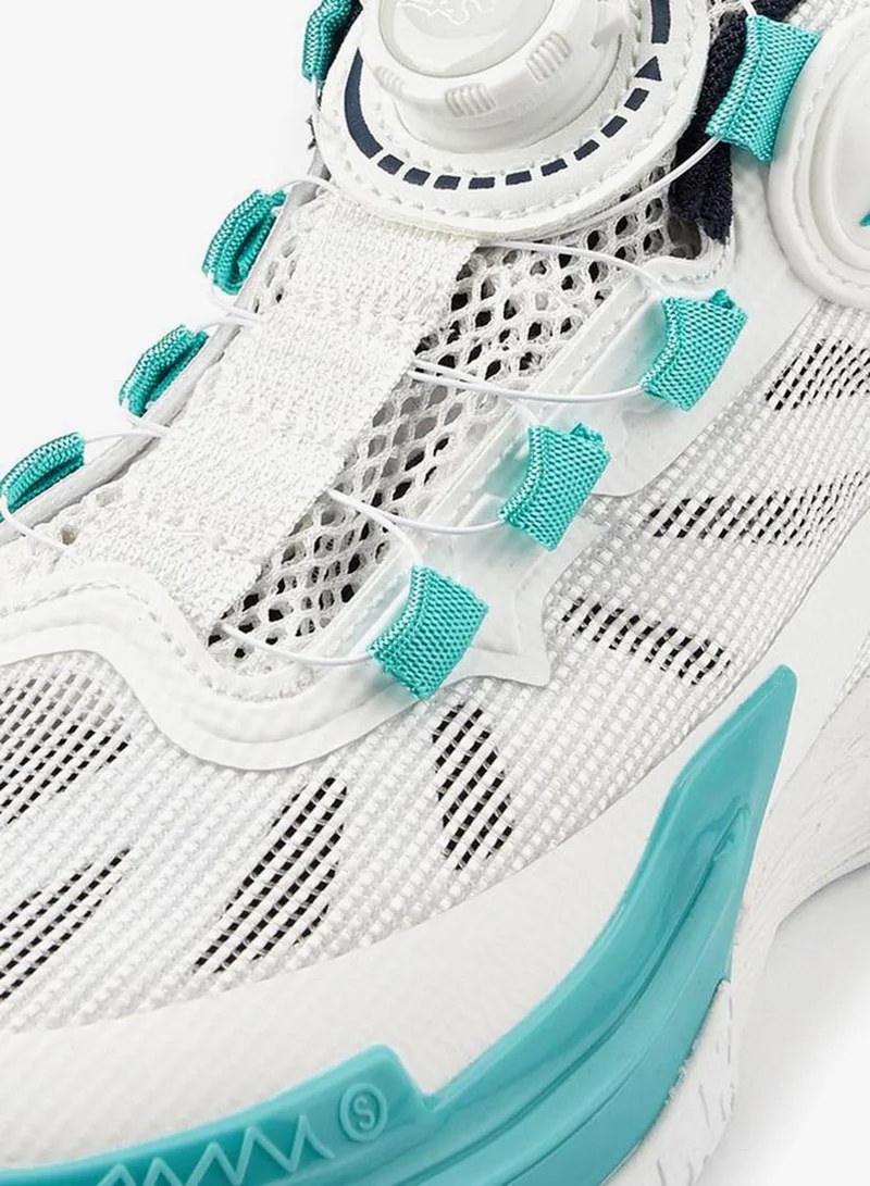 Kappa WHITE Girls Hook & Loop Basketball School Shoes for Women | Best Price UAE