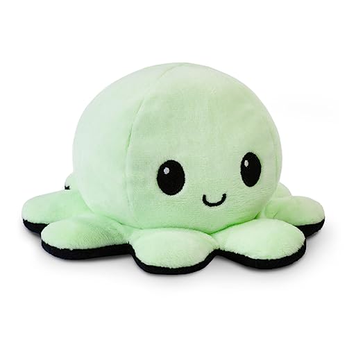 TeeTurtle Reversible Octopus Plushie 4Inch Glow in the Dark TwoSided Flip Plush Toy with Embroidered Details Cute Mini Collectible Plush for Kids Teens and Adults - Image 1