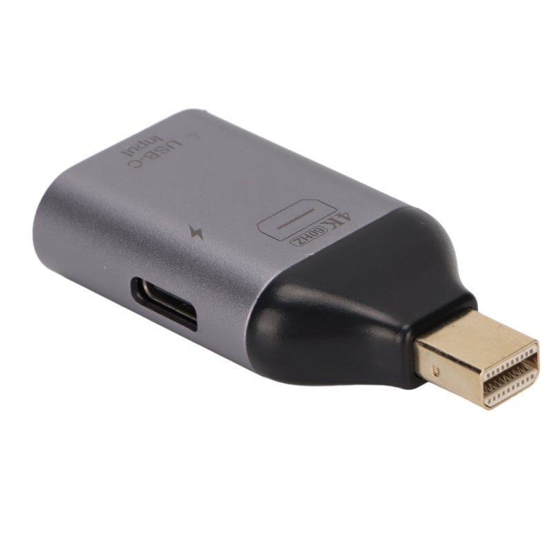محول USB-C إلى Mini DisplayPort: دقة 4K و1080P بمعدل 60 هرتز، هيكل من الألومنيوم - متعدد الوظائف، نقل بيانات بسرعة 10 جيجابت في الثانية لتوصيل الكمبيوتر المحمول والهاتف والجهاز اللوحي والشاشة وجهاز العرض. - Image 5