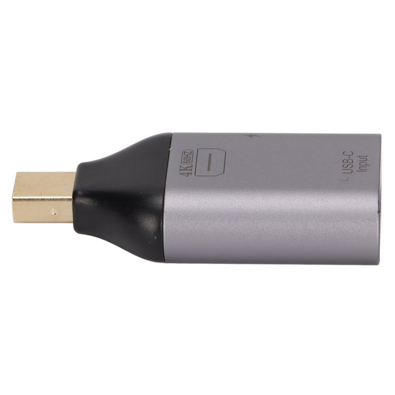 محول USB-C إلى Mini DisplayPort: دقة 4K و1080P بمعدل 60 هرتز، هيكل من الألومنيوم - متعدد الوظائف، نقل بيانات بسرعة 10 جيجابت في الثانية لتوصيل الكمبيوتر المحمول والهاتف والجهاز اللوحي والشاشة وجهاز العرض. - Image 4