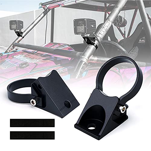 Xprite 2 Inch Roll Bar Mounting Brackets, Universal Adjustable LED Light Bar Brackets, Roll Cage & Bull Clip Holder for UTV ATV Can Am Maverick X3 Polaris RZR XP and More Models - Image 1