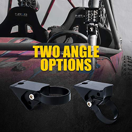 Xprite 2 Inch Roll Bar Mounting Brackets, Universal Adjustable LED Light Bar Brackets, Roll Cage & Bull Clip Holder for UTV ATV Can Am Maverick X3 Polaris RZR XP and More Models - Image 2