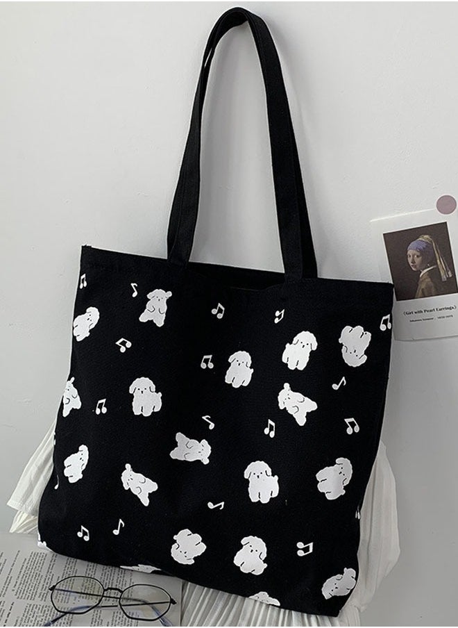 Generic - Canvas Women Shoulder Bag Casual Canvas Bag Female Summer Hand Bag Ins Japanese Korean Style Shoulder Bag Student School Bag Large Capacity Coin Purse - Image 1