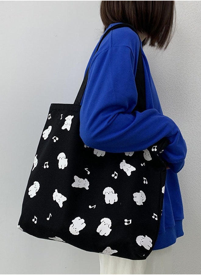 Generic - Canvas Women Shoulder Bag Casual Canvas Bag Female Summer Hand Bag Ins Japanese Korean Style Shoulder Bag Student School Bag Large Capacity Coin Purse - Image 1