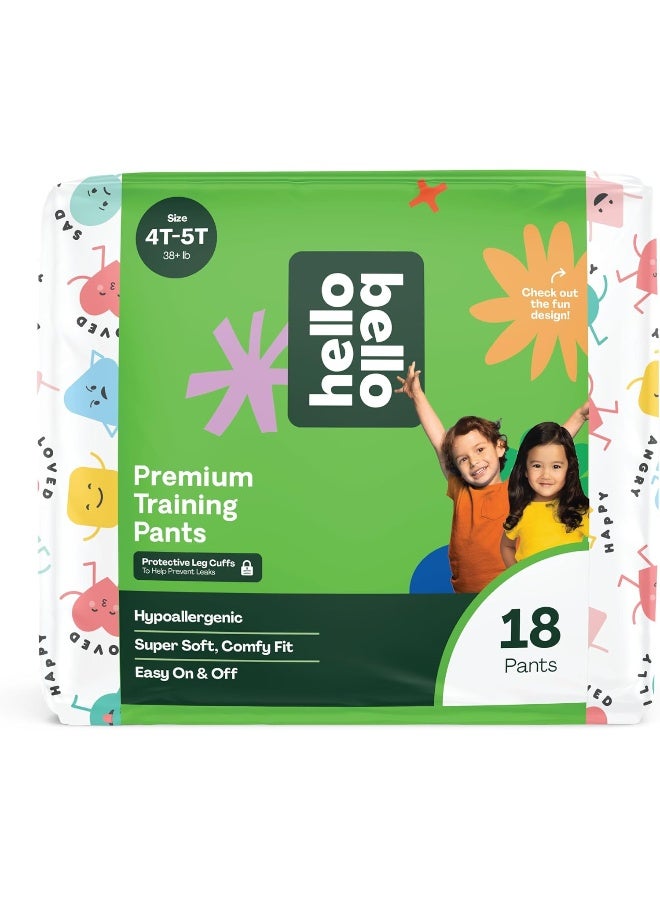 Hello Bello Premium Training Pants 4T-5T, All About Feelings Design, 18ct Jumbo Pack - Image 1