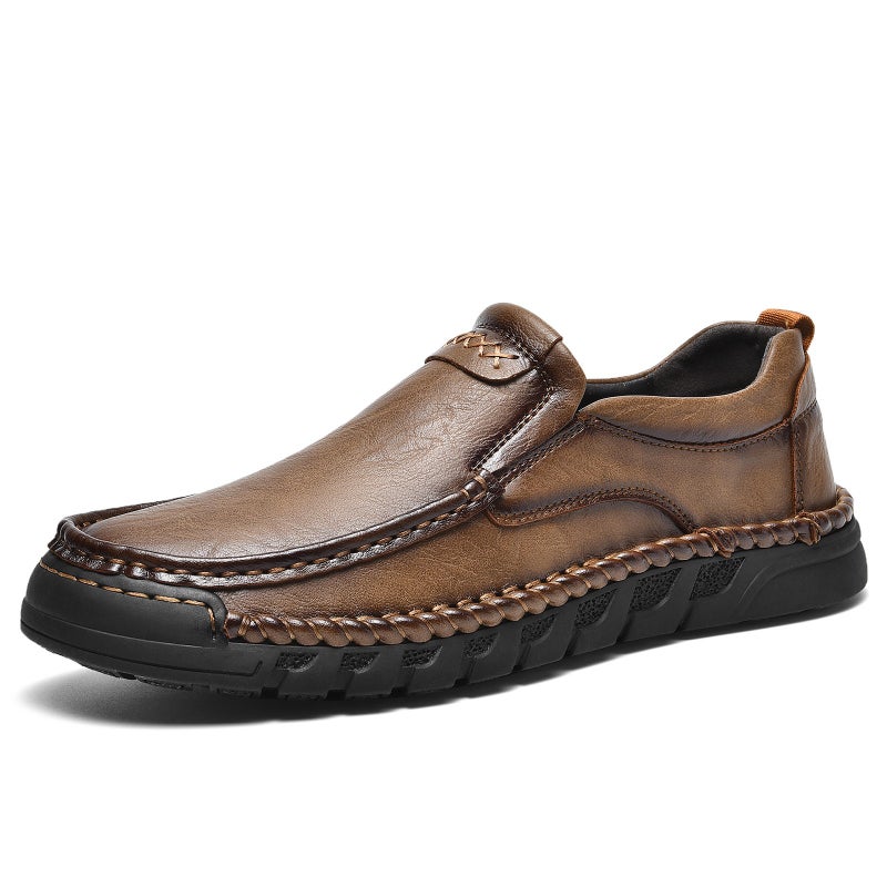 LDECK Men's Leather Outdoor Casual Shoes - Durable, Stylish & Versatile