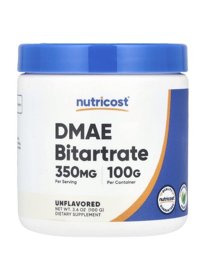 Nutricost, DMAE Bitartrate, Unflavored, 3.6 oz (100 g) - Image 1