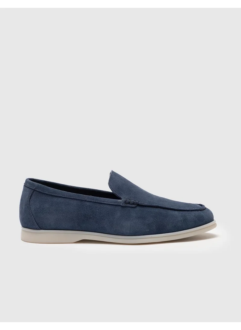 Cabani Leather Blue Suede Men's Casual Shoes