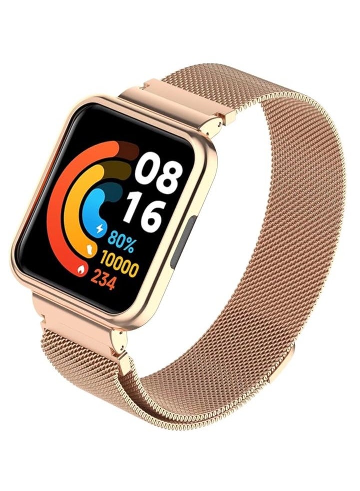 Bracelet Compatible with Xiaomi Mi Watch Lite/Redmi Watch, Adjustable Stainless Steel Metal Replacement Bracelet with Xiaomi Mi Watch Lite/Redmi Watch - Image 1