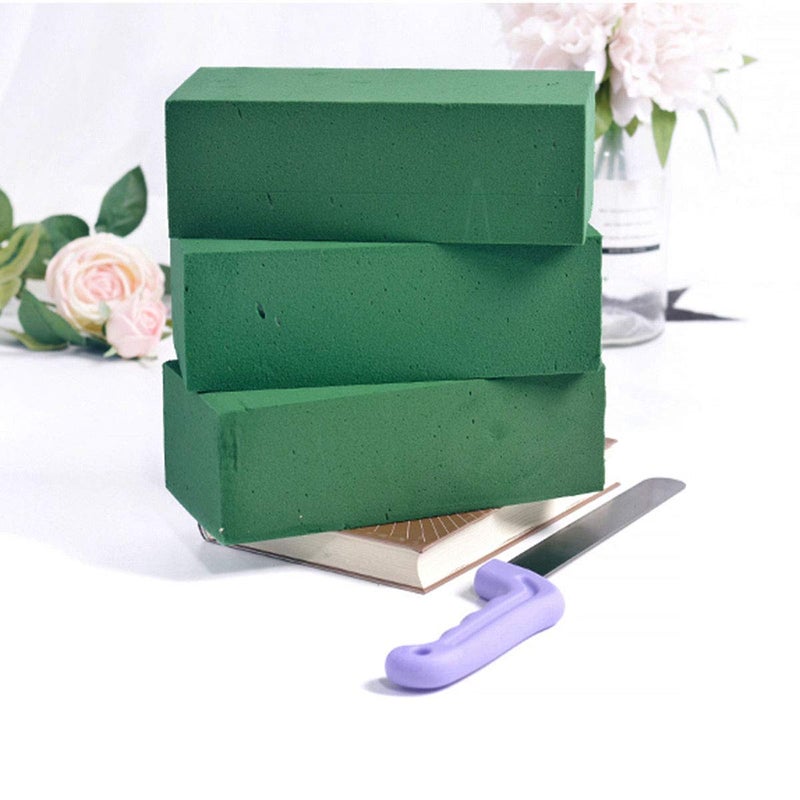 CCINEE 3PCS Floral Foam Bricks, Florist Flower Styrofoam Green Bricks Flower Arrangement Brick Supplies for Florist Craft - Image 3