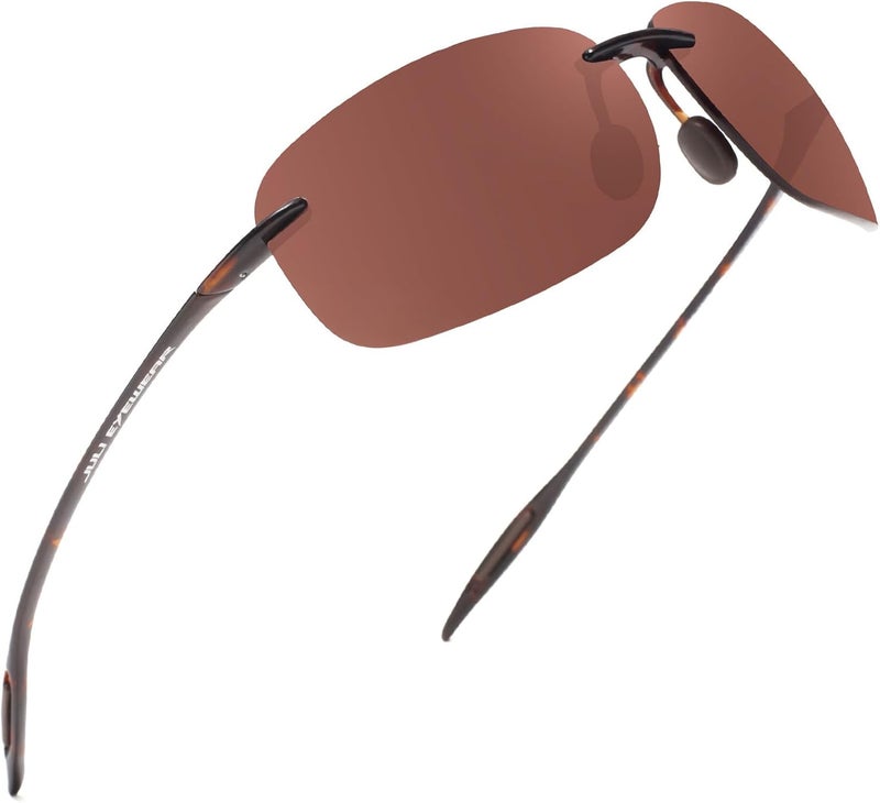 JULI Eyewear نظارات شمسية رياضية JULI للرجال والنساء إطار بدون حواف TR90 للجري وصيد الأسماك والجولف وركوب الأمواج والقيادة - Image 3