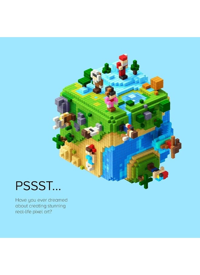 PIXIO100 Magnetic Blocks  Pixel Art Building Toys  Open Ended Toys  Geek Gifts  Geek Toys  Display Desk Toys for Office for Adults  Tiny Toys Magnet Blocks