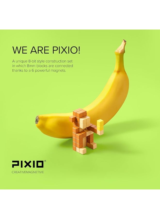 PIXIO100 Magnetic Blocks  Pixel Art Building Toys  Open Ended Toys  Geek Gifts  Geek Toys  Display Desk Toys for Office for Adults  Tiny Toys Magnet Blocks
